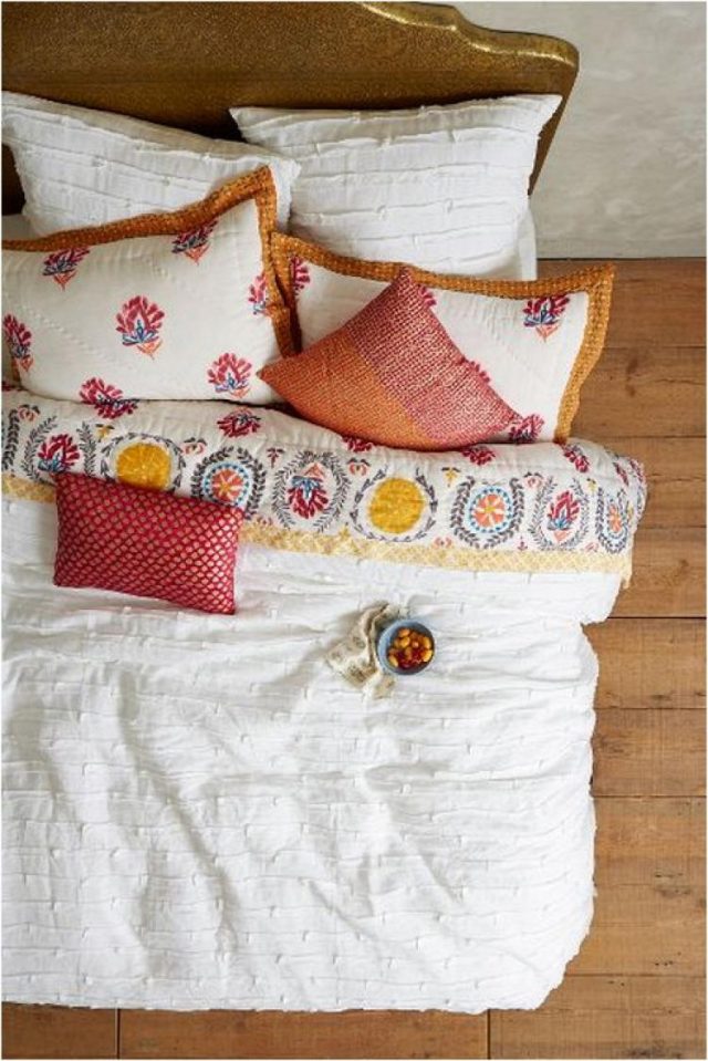 Inspiring White Bedding Boho Ideas Page Of