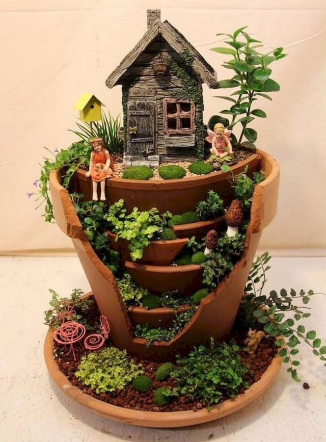 44+ Simple DIY Fairy Garden Design Ideas